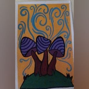 Field O Shrooms Canvas Painting
